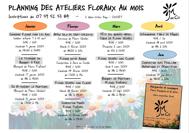 Ateliers floraux a cusset